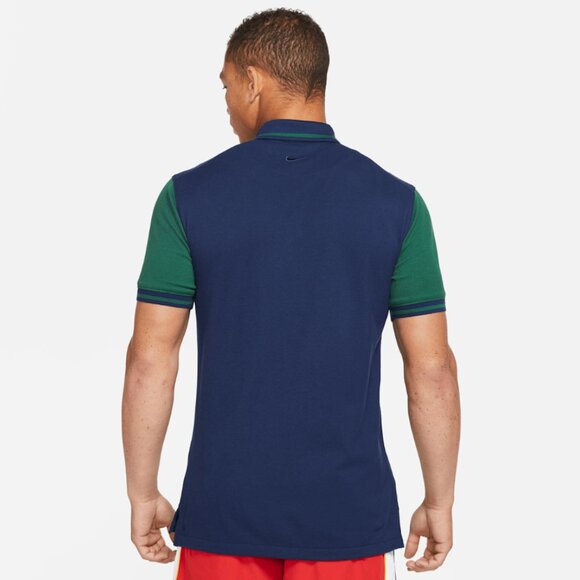 Nike Polo Dri-FIT Heritage Slim Fit Tennis Polo 2.0 Blue Green Size Medium - Picture 2 of 13